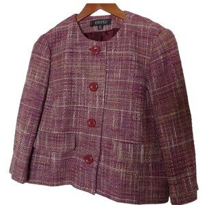 Women's Petite 10P 10 Kasper Suit Jacket Blazer NWT Pink